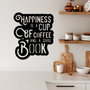 Wallity Happiness Coffee Escultura de pared negra